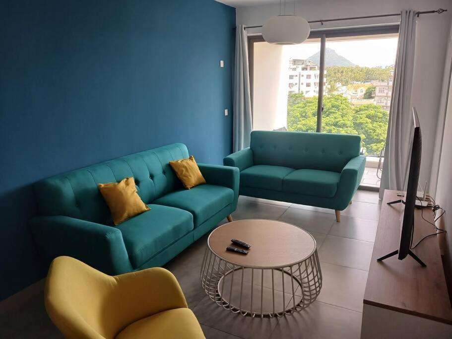 Grand Appartement Contemporain Sur Flic En Flac Proche De La Plage Exteriör bild